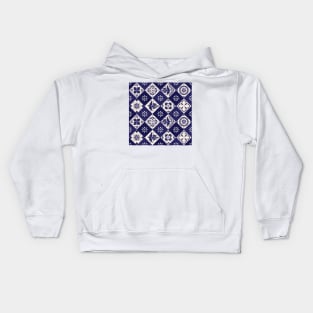 Mexican Talavera Tiles Pattern Kids Hoodie